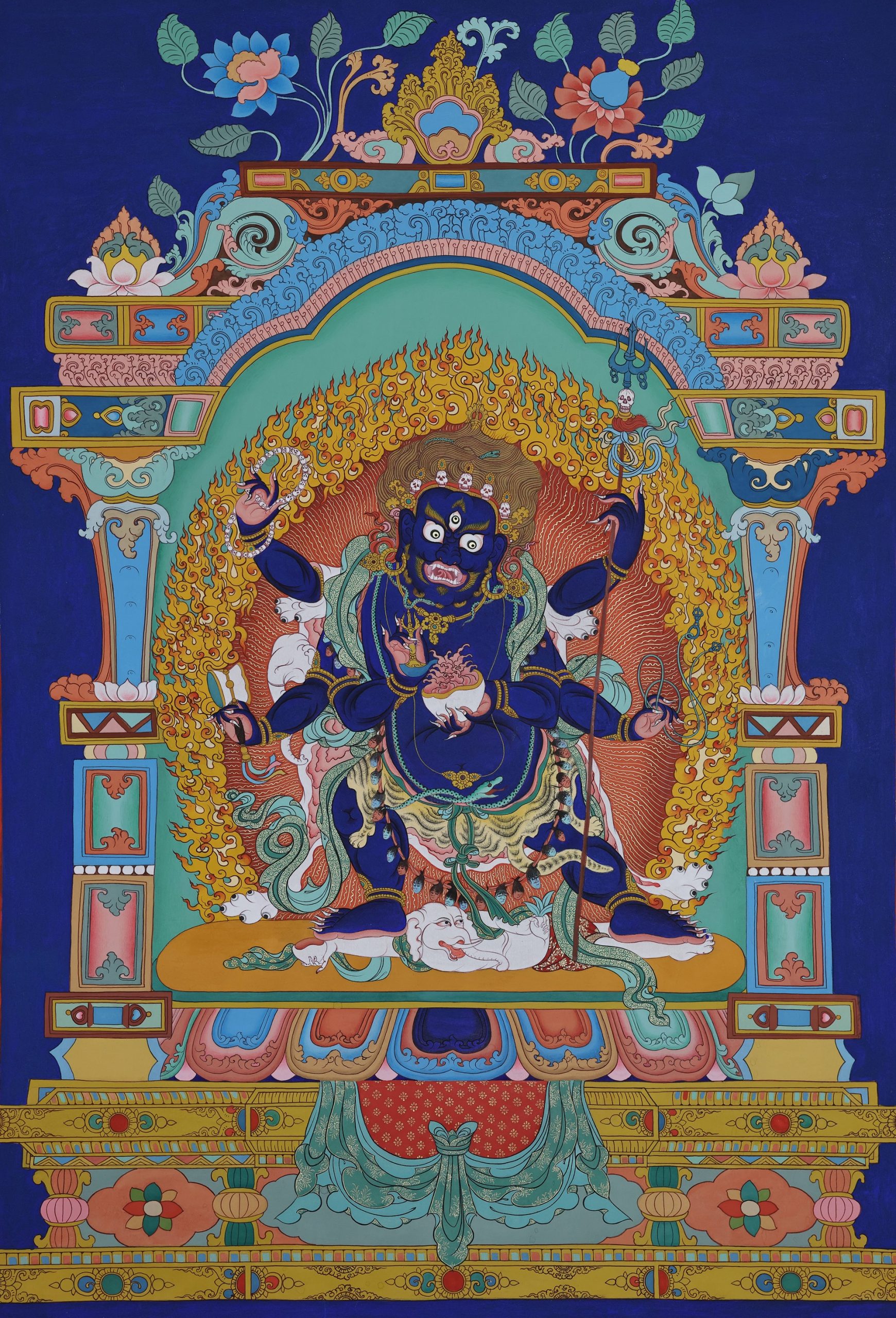 六臂大黑天 - Thangka